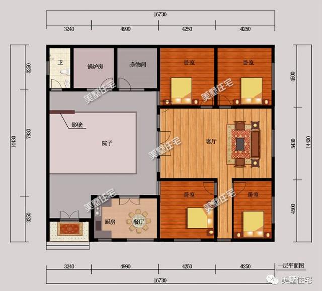 最美一層中式合院設計圖，價格低風景好，建房就該這樣建