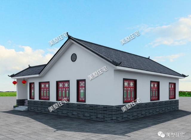 最美一層中式合院設計圖，價格低風景好，建房就該這樣建