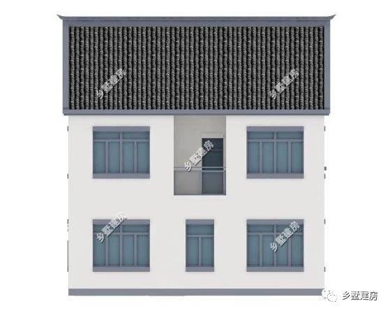 360平農(nóng)村四合院別墅設(shè)計(jì)圖，黛瓦白墻，簡約大方，還有陽光房+健身房