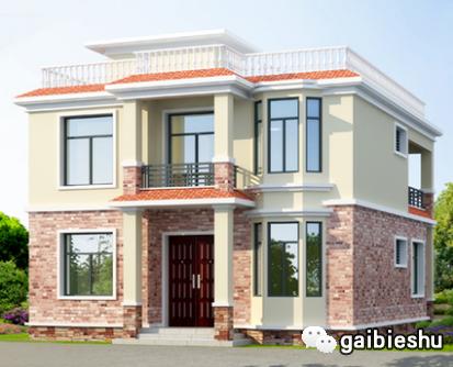 10×11農村二層平屋頂自建房20萬2廳4臥全套設計施工圖，簡單易建