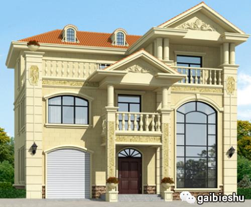 13×11米37萬2廳6臥三層別墅設(shè)計(jì)圖，車庫+挑空客廳+落地窗+茶室，屬簡歐輕奢戶型