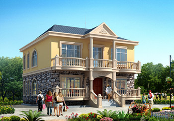 農村二層樓建房造型圖及全套施工圖紙，占地110平米左右，帶地下室