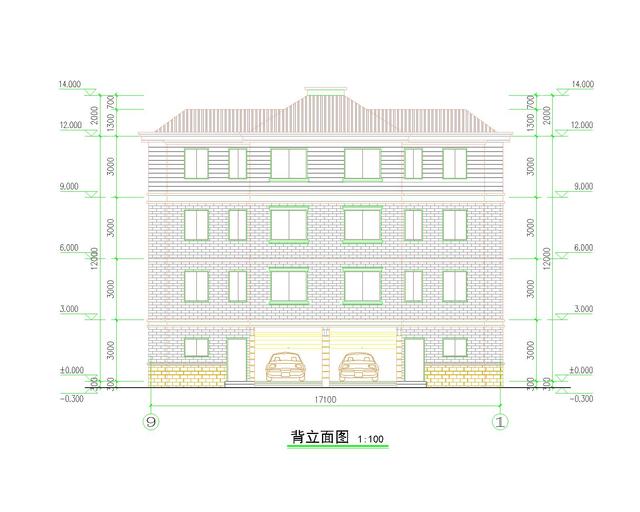 17X10米農村自建房設計圖，非常霸氣的四層鄉村別墅，現代與傳統的完美結合