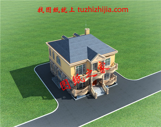 農村二層樓建房造型圖及全套施工圖紙，占地110平米左右，帶地下室