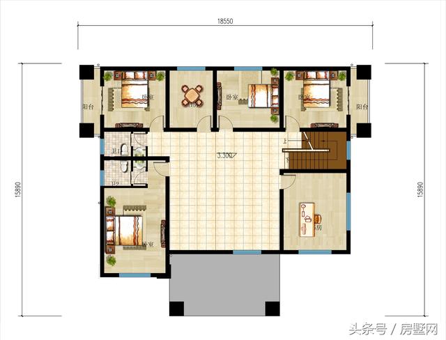 一款精美的歐式風格別墅圖，三層樣式占地120平，漂亮至極！