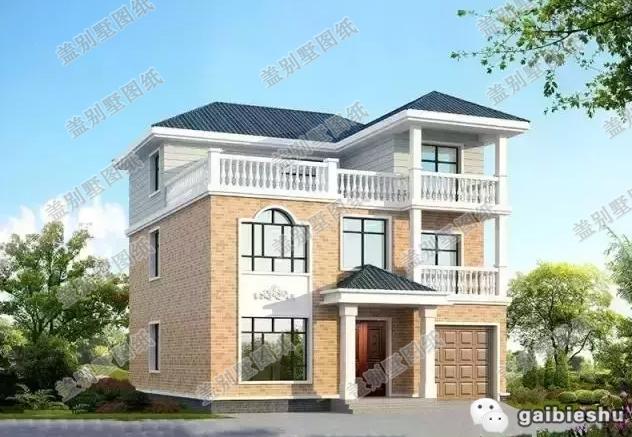 11×12米35萬2廳7臥磚混結(jié)構(gòu)農(nóng)村三層別墅設(shè)計(jì)圖