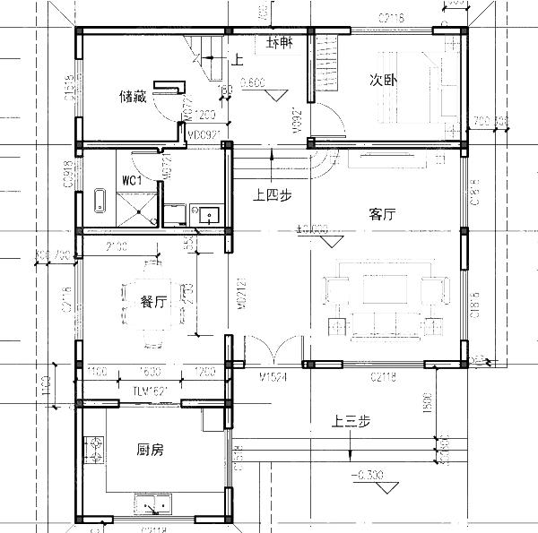 二層平屋頂自建房設計圖，20萬2廳4臥10×13米一樓帶神位+主臥套房