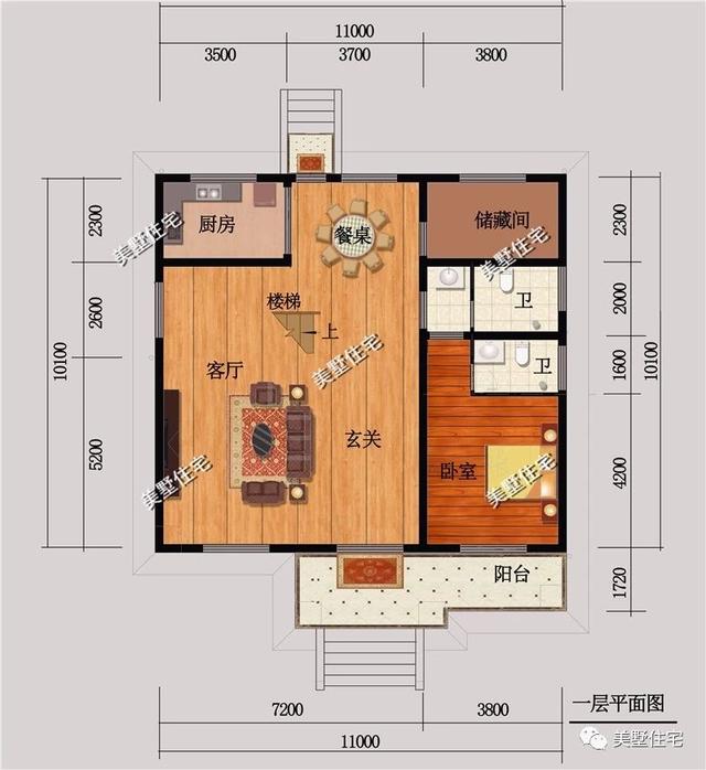 適合農村宅基地大小5款別墅戶型圖，每款都不超過120平，外觀大方造價還便宜