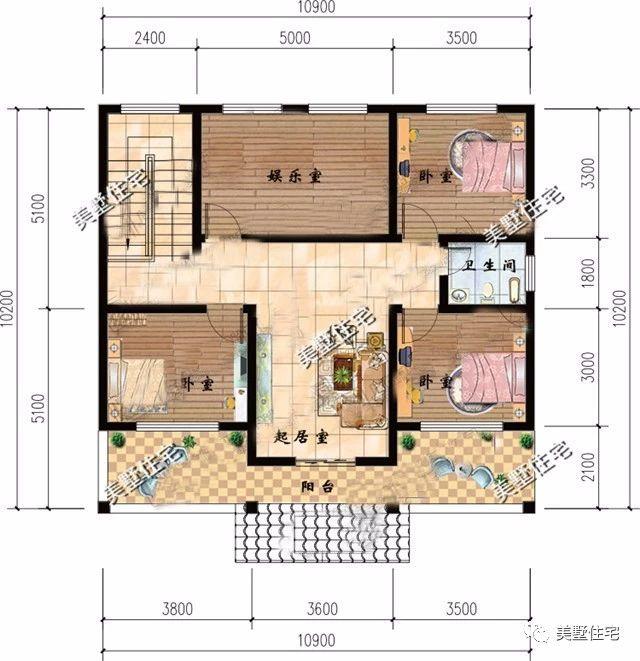 適合農村宅基地大小5款別墅戶型圖，每款都不超過120平，外觀大方造價還便宜