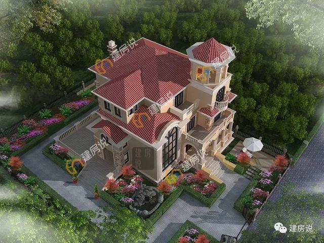 這3棟氣派的歐式別墅圖，建一棟衣錦還鄉，過上令人羨慕的小日子