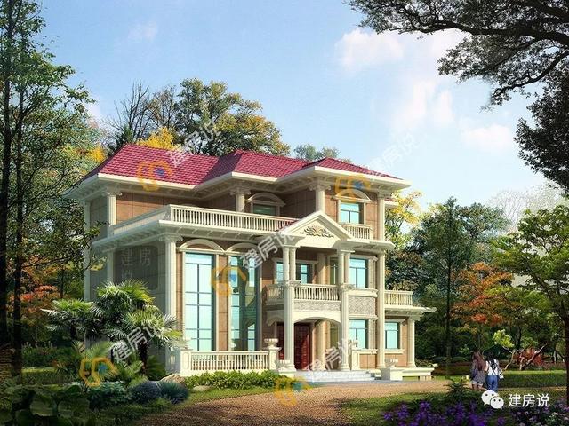 這3棟氣派的歐式別墅圖，建一棟衣錦還鄉，過上令人羨慕的小日子