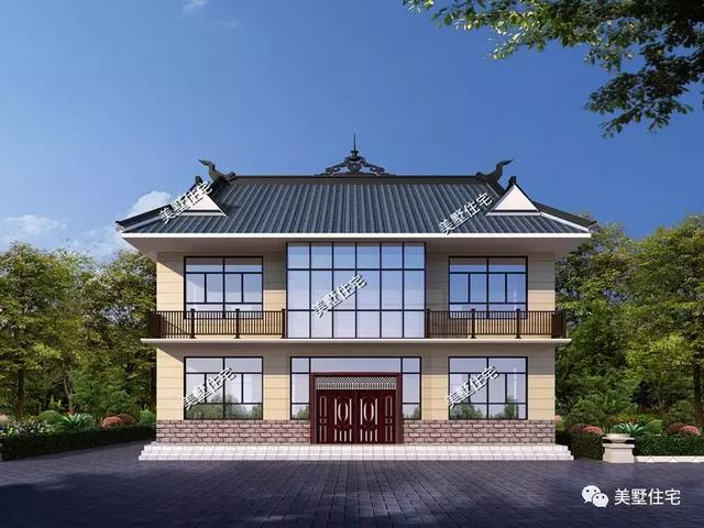 二層新中式別墅圖，中式與現代的完美結合，看過的都說好