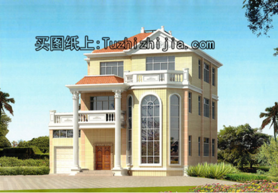 140平左右三層時尚經典農村自建房圖帶車庫，主體才25萬