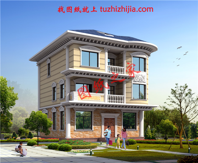 農(nóng)村30萬別墅款式三層，占地面積100平米左右