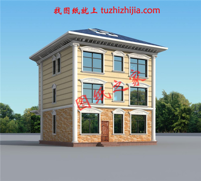 農(nóng)村30萬別墅款式三層，占地面積100平米左右