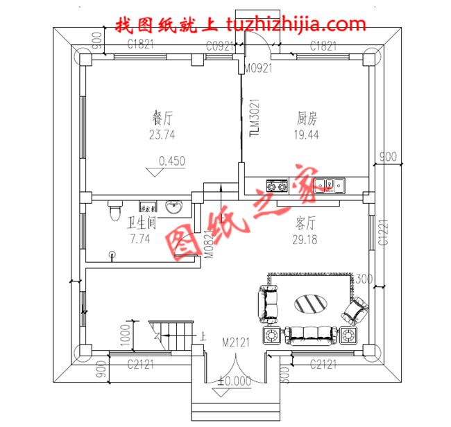 農(nóng)村30萬別墅款式三層，占地面積100平米左右