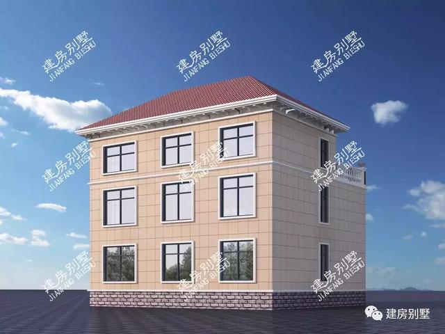 兩棟同款造型的三層別墅圖，第一棟旋轉(zhuǎn)樓梯，第二棟是回字形樓梯，都同樣很美