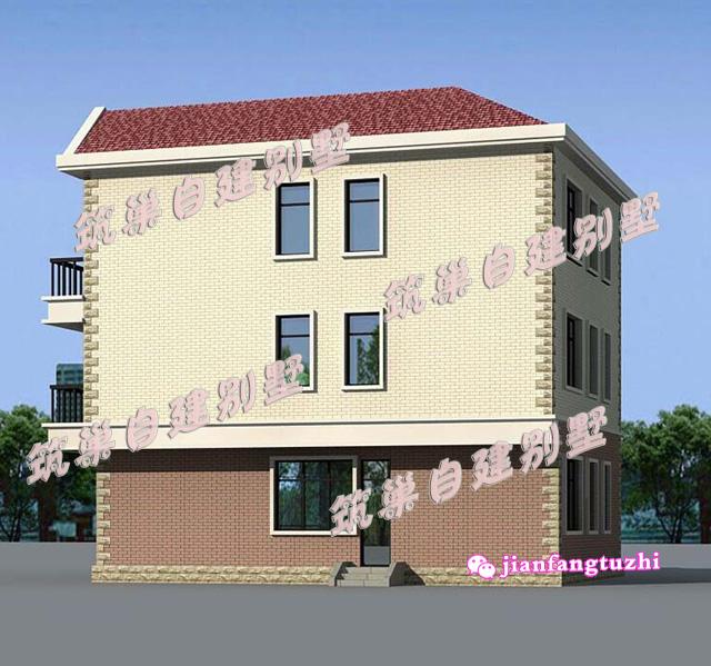 簡(jiǎn)易三層農(nóng)村自建房全套設(shè)計(jì)施工圖，100平方米12x9米房屋結(jié)構(gòu)層次分明