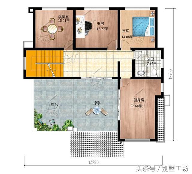 造價46萬農村三層別墅圖，外觀立體有層次，帶地下室閣樓
