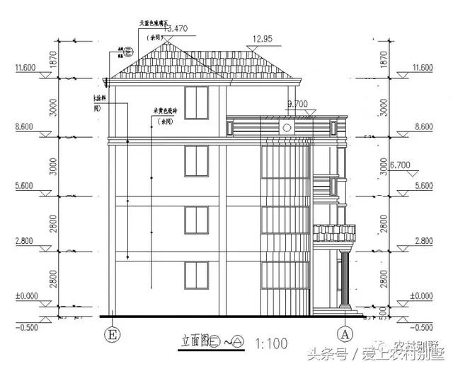 120平新農村框架結構別墅圖，三層半+挑空客廳+大露臺，超氣派超流行的一款別墅