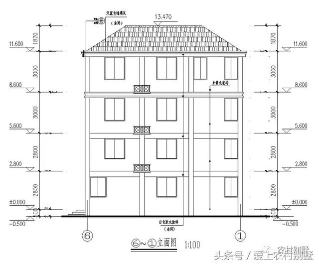120平新農村框架結構別墅圖，三層半+挑空客廳+大露臺，超氣派超流行的一款別墅