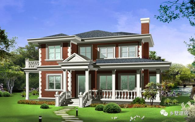 二層歐式現(xiàn)代農(nóng)村自建房設(shè)計圖，與其負債累累的還房貸，不如回家花30萬蓋一棟漂亮的小別墅