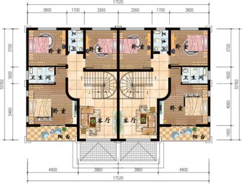 4款農村雙拼別墅圖，不同風格簡單實用造價低，兄弟一起建房的最佳選擇