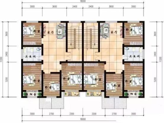 4款農村雙拼別墅圖，不同風格簡單實用造價低，兄弟一起建房的最佳選擇