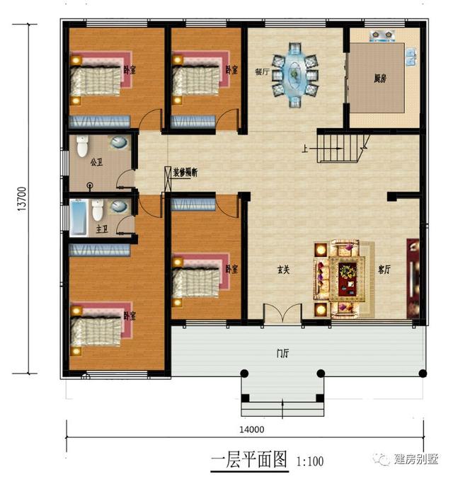 3棟造價都不高的兩層別墅圖，都在20萬左右，實用性滿分