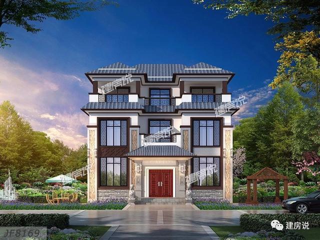 3棟130平的新中式別墅設計圖，外觀典雅大氣真心漂亮，農村自建房的新潮流