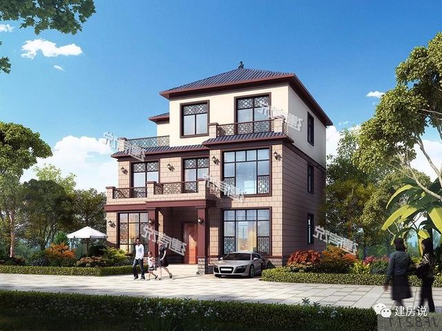3棟130平的新中式別墅設計圖，外觀典雅大氣真心漂亮，農村自建房的新潮流
