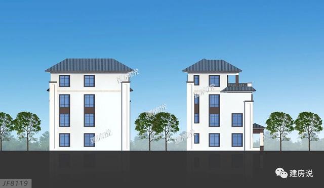 3棟130平的新中式別墅設計圖，外觀典雅大氣真心漂亮，農村自建房的新潮流