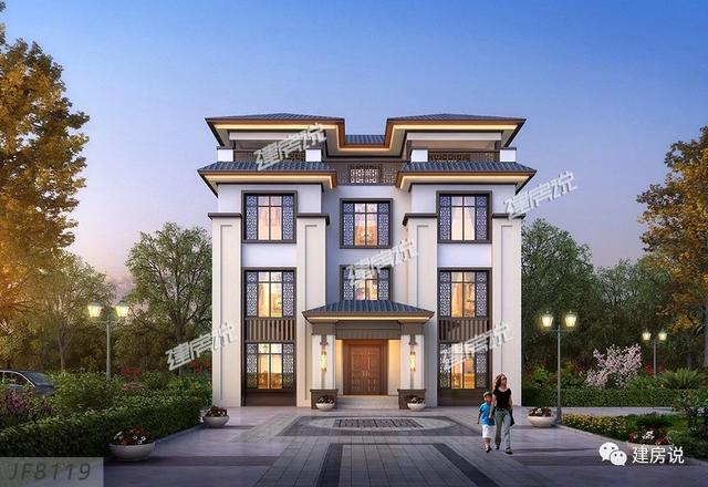 3棟130平的新中式別墅設計圖，外觀典雅大氣真心漂亮，農村自建房的新潮流