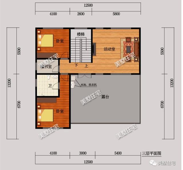 12X13米三層歐式農村別墅圖，外觀靚戶型贊，給你田園牧歌般的生活