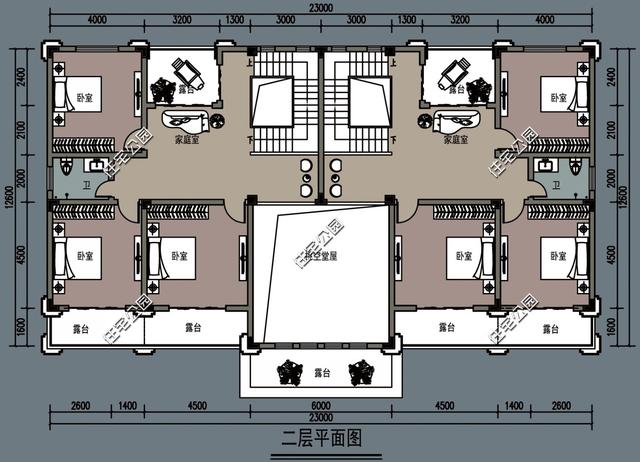 23x14米農村雙拼別墅圖，內部配套房間齊全，奢華生活體驗