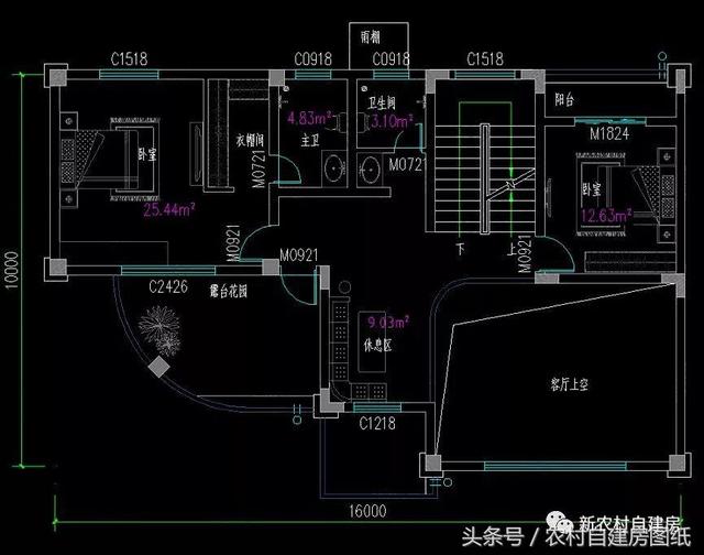 4款豪華農村自建別墅圖，款款帶堂屋，配以園林庭院，假山水景，這樣的豪宅城里人有再多的錢也買不起。