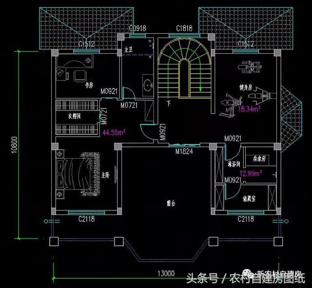 4款豪華農村自建別墅圖，款款帶堂屋，配以園林庭院，假山水景，這樣的豪宅城里人有再多的錢也買不起。