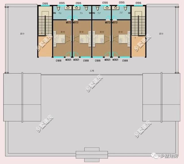50萬農(nóng)村四合院雙拼別墅設(shè)計圖，小院露臺車庫一應(yīng)俱全