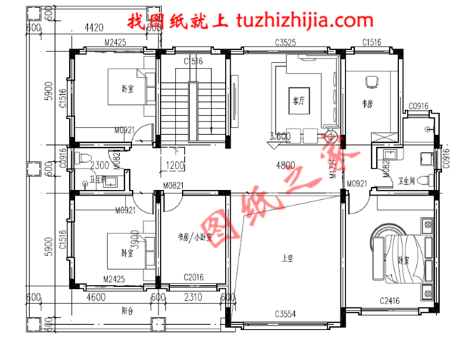 二層復式樓房設計圖,平實接地氣的平面布局
