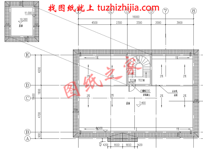 農村4間2層樓房設計圖，戶型方正，四平八穩的二層農村別墅
