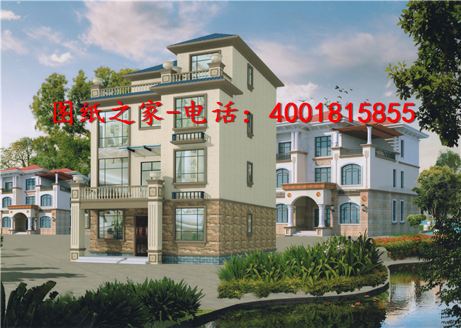 3棟最新款三層半別墅圖片，建其中一棟都可以成地標建筑（全套施工圖）