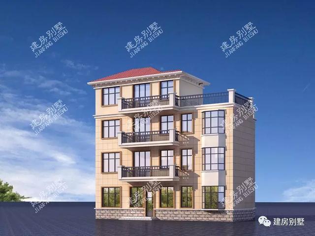 四層豪華別墅設計圖，帶堂屋和飄窗，戶型南北通透，造價才50萬