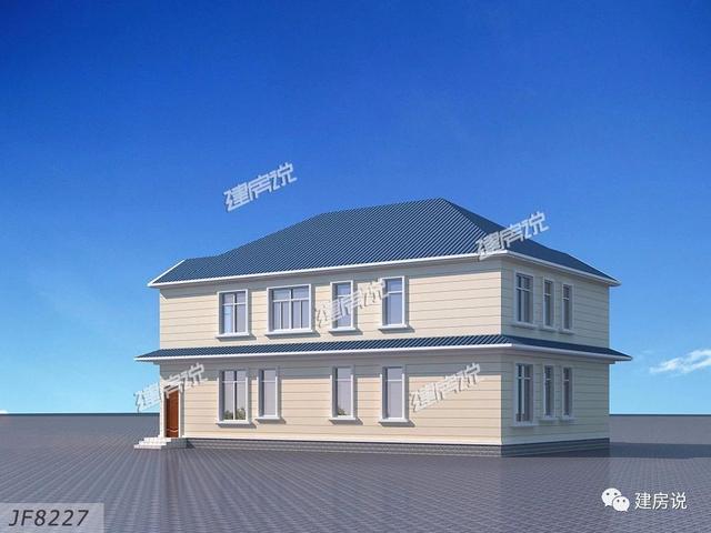 3套二層歐式別墅圖，現代亮麗的外觀，第1套26萬建，可以說非常便宜了