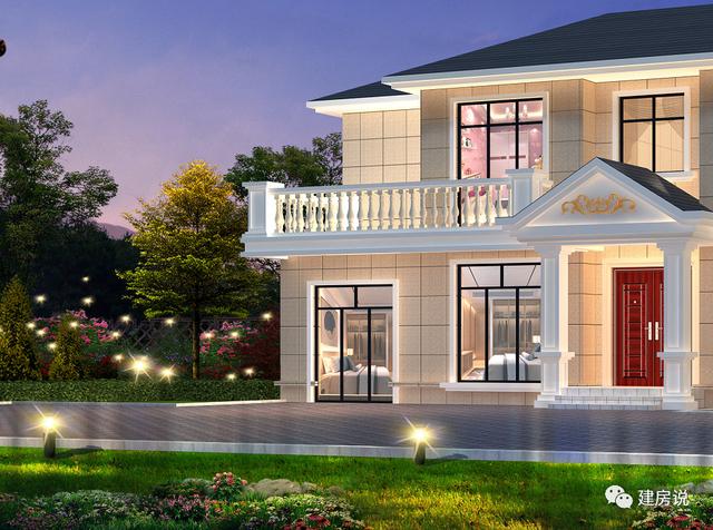 3套二層歐式別墅圖，現代亮麗的外觀，第1套26萬建，可以說非常便宜了