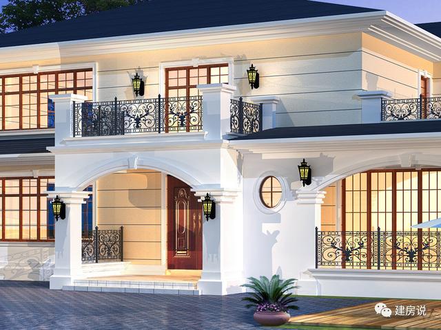 3套二層歐式別墅圖，現代亮麗的外觀，第1套26萬建，可以說非常便宜了