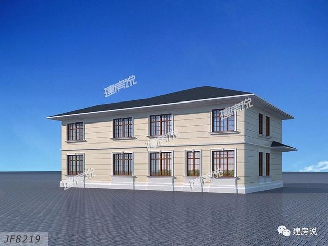 3套二層歐式別墅圖，現代亮麗的外觀，第1套26萬建，可以說非常便宜了