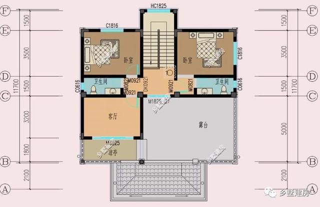 40萬建11X11米農(nóng)村三層別墅圖，美觀實用，完全符合中國人對于房子的審美追求