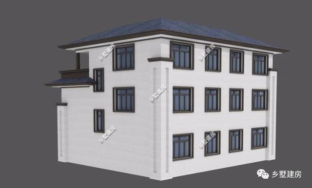 新款階梯式外觀三層四合院別墅圖，快來看看，內外兼修！