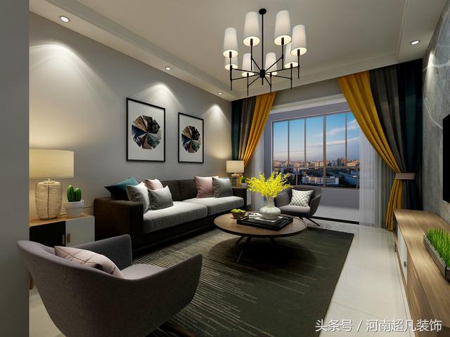 120平現代簡約的裝修效果圖，撥動你的心弦，邊線條都很硬朗，空間大方簡約，讓人心曠神怡