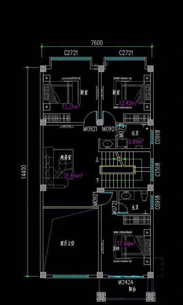不怕宅基地小，推薦三款開間只有7米的農村自建房設計圖，經濟實用，還帶車庫